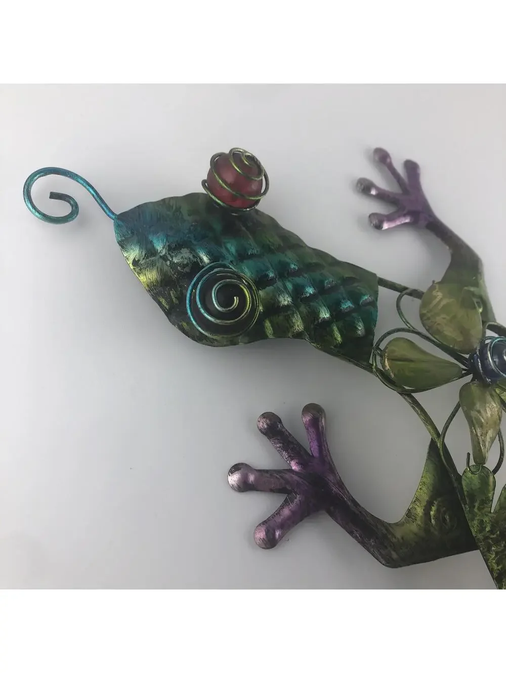 Gecko and flowers Wall Art Large Handmade ~19